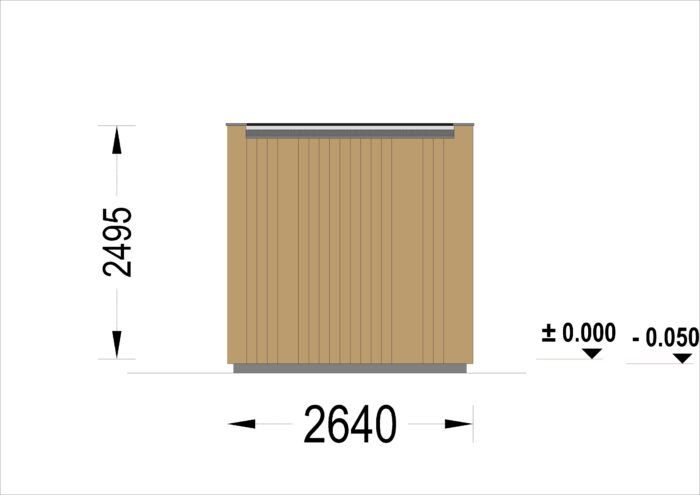 Gartensauna Erna (34 mm + Holzverschalung), 2,6 x 2,1 m, 3,8 m² – Bild 11