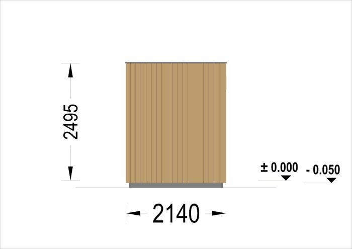 Gartensauna Erna (34 mm + Holzverschalung), 2,6 x 2,1 m, 3,8 m² – Bild 12