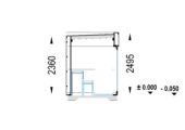 Gartensauna Erna (34 mm + Holzverschalung), 2,6 x 2,1 m, 3,8 m² – Bild 8