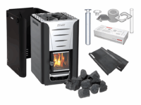 Holzofen Harvia 20 Pro 24,1 kW (KOMPLETT-SET zur Abnahme inkl. Harvia Rauchabzug-Set,