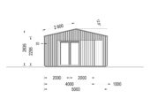 Blockbohlenhaus MILAN Modern (44 mm + Holzverschalung) 37 m² – Bild 8
