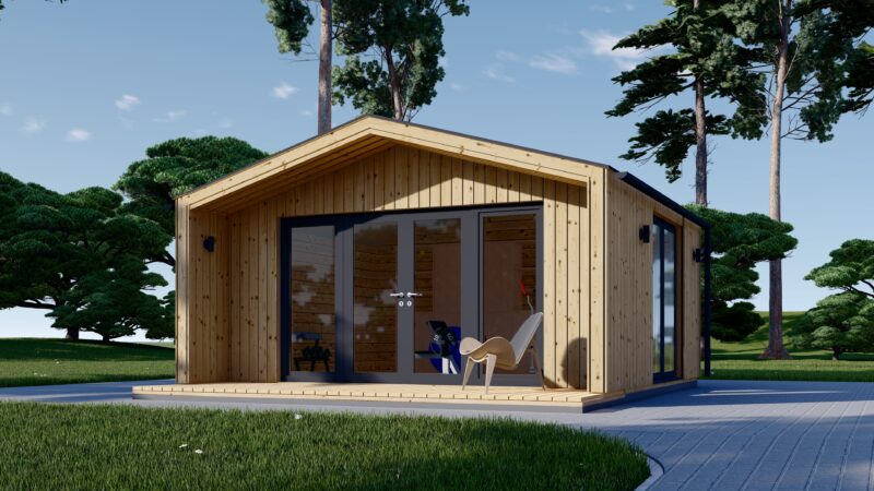 Gartenhaus ELSA (34 mm + Holzverschalung), 5x5m, 25m²