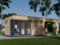 Gartenhaus PREMIUM mit Terrasse 5x3 m, 15 m² + 9 m²