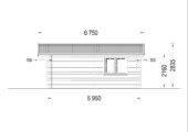 Gartenhaus Donau (44+44mm) 6x6m, 36m² Isoliert – Bild 9