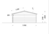 Gartenhaus Donau (44+44mm) 6x6m, 36m² Isoliert – Bild 10
