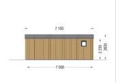 Gartenhaus TAURUS (34 mm + Holzverschalung), 7x4 m, 28 m² Isoliert – Bild 6