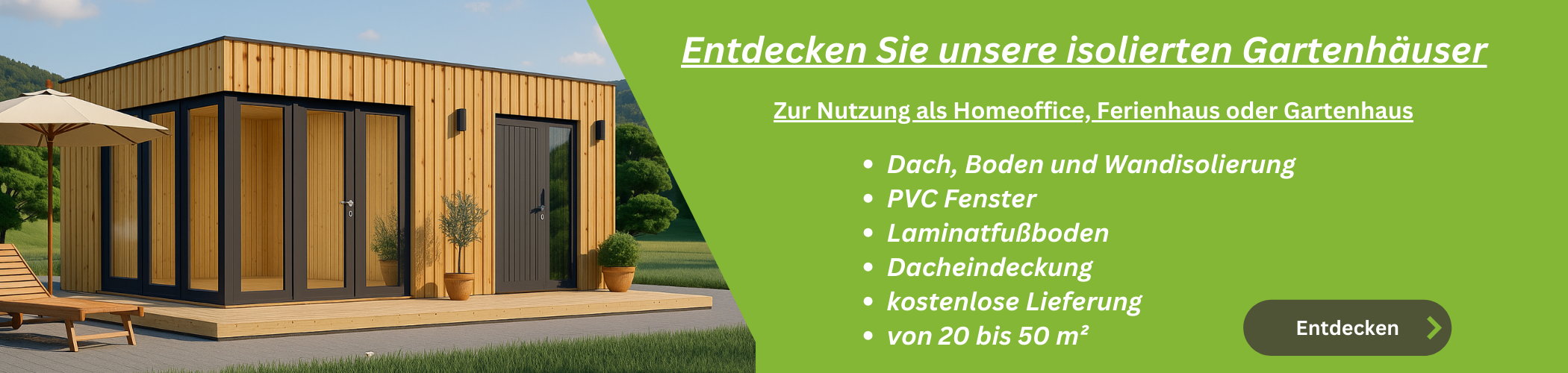 Premium Gartenhaus Startseite