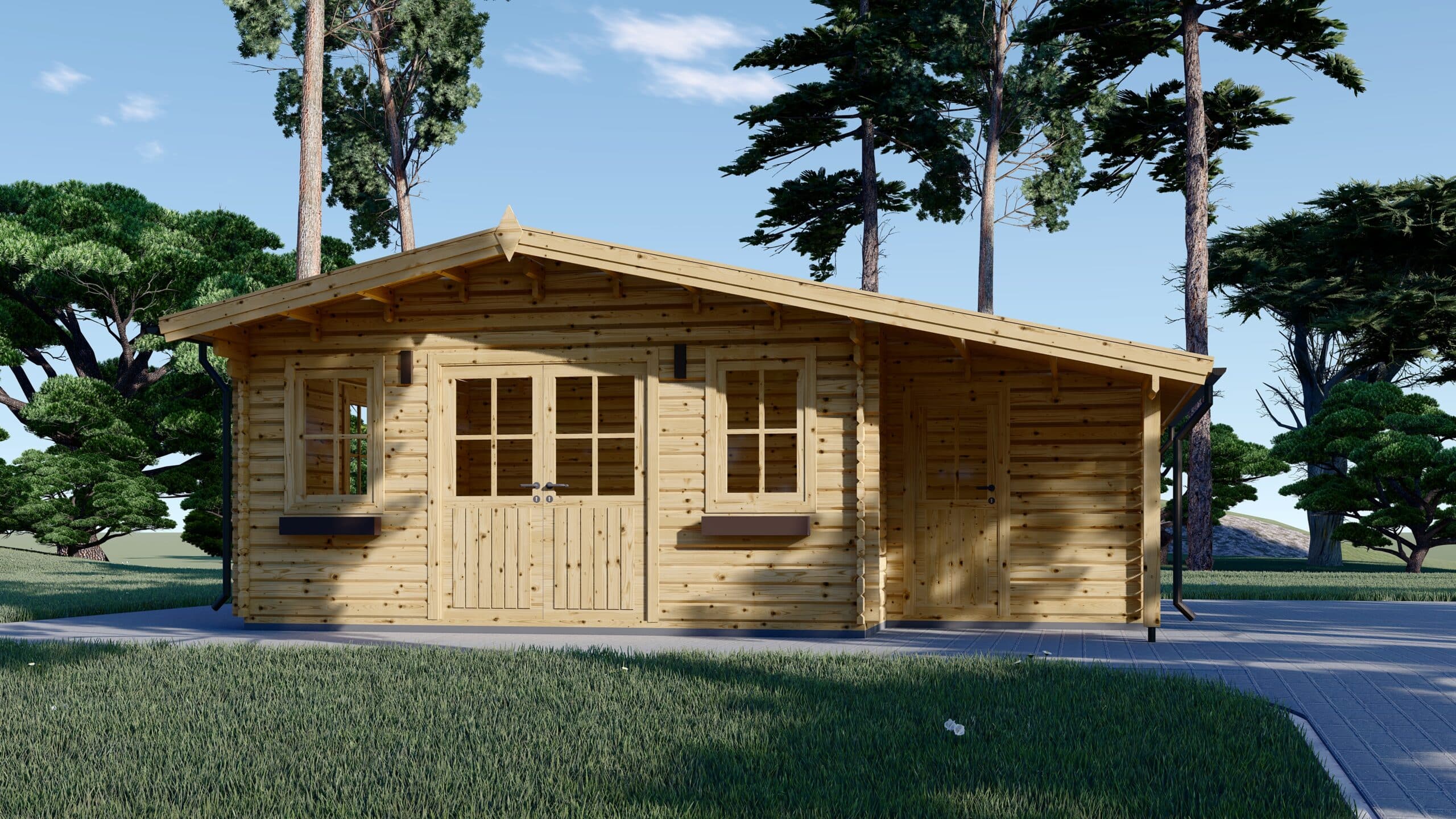 B2b_Clara_2-scaled-1.jpg Premium Gartenhaus CLAUDIA (44-66mm) 28m², 7x4m – Bild 1