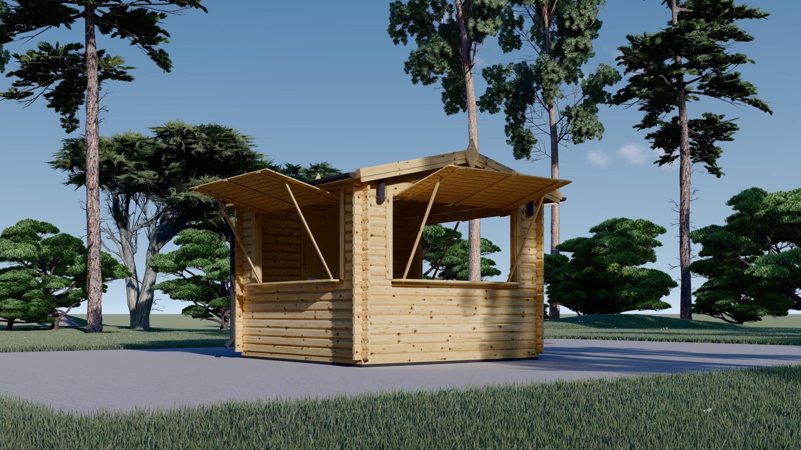 B2b_Kiosk_3x3_1-scaled-1.jpg Verkaufsstand (28mm), 3x3m, 9m² – Bild 1