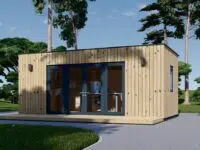 Premium Gartenhaus Tobi (34mm + Holzverschalung), 6x3m, 18m²