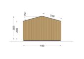 Gartenhaus ELSA (34 mm + Holzverschalung), 4x3m, 12m² – Bild 11