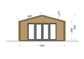 Gartenhaus ELSA (34 mm + Holzverschalung), 5x4m, 20m² Isoliert – Bild 10
