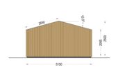Gartenhaus ELSA (34 mm + Holzverschalung), 5x5m, 25m² Isoliert – Bild 13