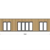 Holzhaus Tobi (34mm + Holzverschalung), 10.5x4.5m, 47m² – Bild 8