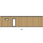 Holzhaus Tobi (34mm + Holzverschalung), 10.5x4.5m, 47m² – Bild 10