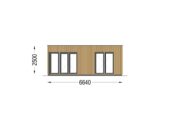 Premium Gartenhaus (34–44 mm + Holzverschalung), 6,5×4,5 m – 30 m² – Bild 9