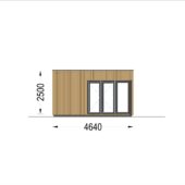 Gartenhaus PREMIUM (34mm + Holzverschalung), 6.5x4.5m, 30m² Extra Isoliert – Bild 11