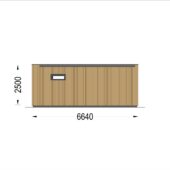Gartenhaus PREMIUM (34mm + Holzverschalung), 6.5x4.5m, 30m² Extra Isoliert – Bild 7