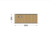 Premium Gartenhaus (34–44 mm + Holzverschalung), 6,5×4,5 m – 30 m² – Bild 11