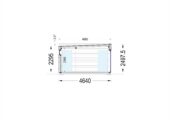 Premium Gartenhaus (34–44 mm + Holzverschalung), 6,5×4,5 m – 30 m² – Bild 8