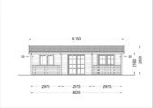 Blockbohlenhaus mit Terrasse LILLI, 32 m² + 20m² – Bild 9