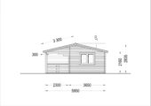Blockbohlenhaus mit Terrasse LILLI, 32 m² + 20m² – Bild 10