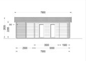 Blockbohlenhaus MILAN (44 mm) 37 m² – Bild 7