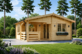 Blockbohlenhaus BASEL 6x6 m, 36 m² – Bild 5