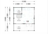 Blockbohlenhaus Tirol mit Schlafboden und Terrasse, 20 m² + 8 m² – Bild 5