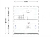 Blockbohlenhaus Tirol mit Schlafboden und Terrasse, 20 m² + 8 m² – Bild 6
