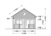Blockbohlenhaus Tirol mit Schlafboden und Terrasse, 20 m² + 8 m² – Bild 7
