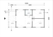 Blockbohlenhaus HANNES 42 m² + 10 m² Terrasse – Bild 8