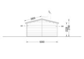 Blockbohlenhaus mit Terrasse ANTON, 5x9 m, 35 m² + 8m² – Bild 7