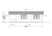 Blockbohlenhaus mit Terrasse ANTON, 5x9 m, 35 m² + 8m² – Bild 9