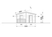 Blockbohlenhaus mit Terrasse ANTON, 5x9 m, 35 m² + 8m² – Bild 10