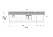 Blockbohlenhaus mit Terrasse ANTON, 5x9 m, 35 m² + 8m² – Bild 6