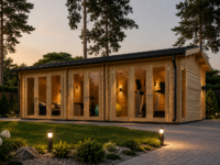 Blockbohlenhaus MARGIT (44mm), 7.5x4m, 30m²