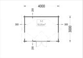 Premium Gartenhaus BRÜSSEL, 4x3m, 12m² – Bild 5