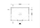 Gartenhaus BRÜSSEL 5.5 x 4 m, 22 m² – Bild 6