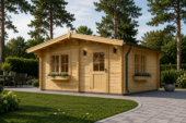 Premium Gartenhaus Donau,4x3m, 12m²