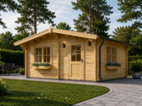 Premium Gartenhaus Donau, 4x4m, 16m²