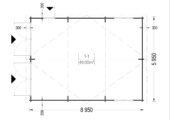 Doppelgarage aus Holz (44mm), 6x9 m, 54m² – Bild 6