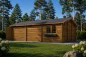 Doppelgarage aus Holz (44mm), 6x9 m, 54m² – Bild 3