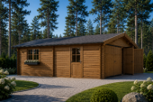Doppelgarage aus Holz (44mm), 6x9 m, 54m² – Bild 5