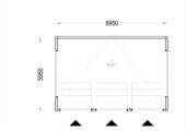 Dreifachgarage mit Flachdach (34mm + Holzverschalung), 9x6m, 54m² – Bild 7
