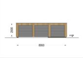 Dreifachgarage mit Flachdach (34mm + Holzverschalung), 9x6m, 54m² – Bild 10