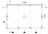 Dreifachgarage aus Holz (44mm), 9x6m, 54m² – Bild 6