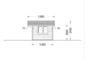 Premium Gartenhaus Donau,4x3m, 12m² – Bild 9