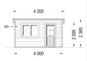 Gartenhaus Donau 4x3 m, 12 m² mit Flachdach – Bild 7