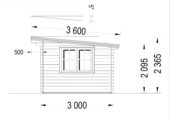 Gartenhaus Donau 4x3 m, 12 m² mit Flachdach – Bild 8